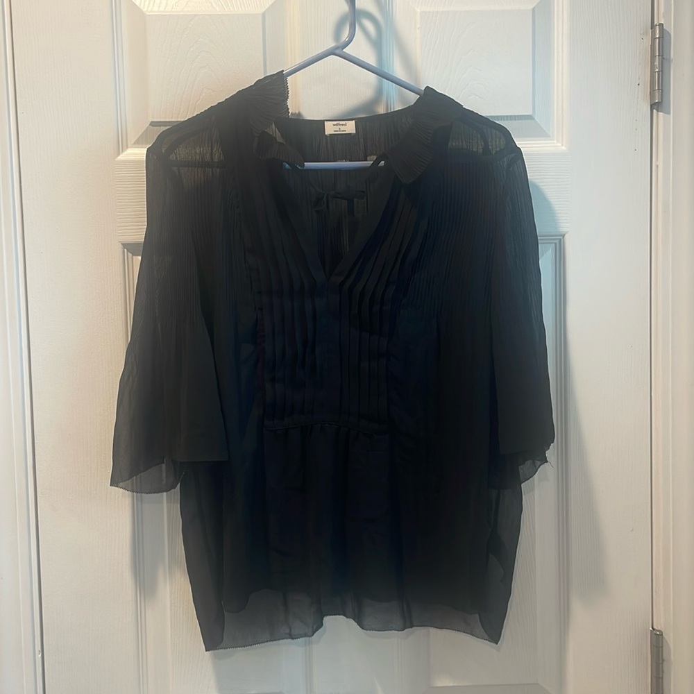 Wilfred Sheer Black Blouse
